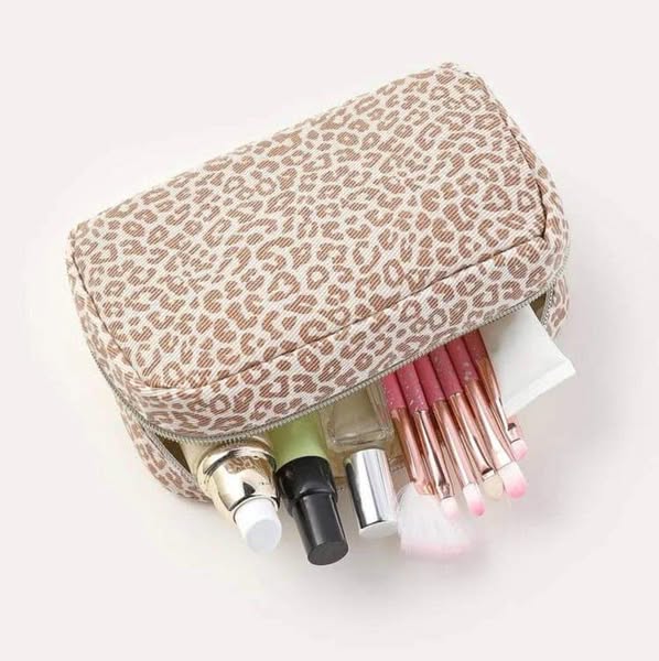 Cheetah Print Cosmetic Bag