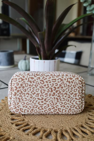 Cheetah Print Cosmetic Bag