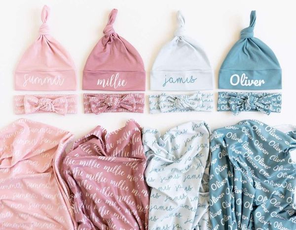 Personalized Milk Silk Swaddle Set