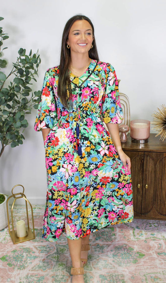 Floral Tassel Maxi